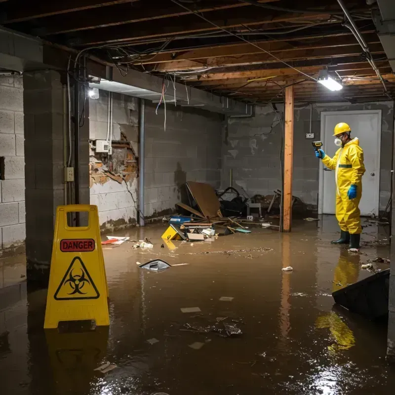 Flooded Basement Electrical Hazard in Center City, PA Property